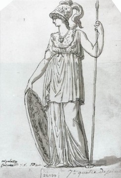 Minerva Neoklassizismus Jacques Louis David Ölgemälde